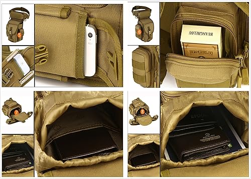 Miniatura 3 de Bolsa táctica de pierna caída, cangurera militar, paquete de muslo, panel MOLLE bolsa de utilidad cruzada sobre la pierna