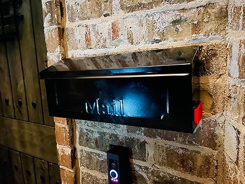 Miniatura 5 de Mini bandera para buzón de metal de ladrillo de piedra, kit de bandera de repuesto de 2 x 1.2 x 0.3 pulgadas, alerta de bandera roja, ideal para