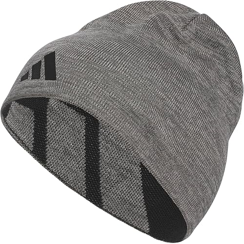 Adidas Mens Reversible Skully Beanie – Knit Winter Skull Cap, Standard Fit