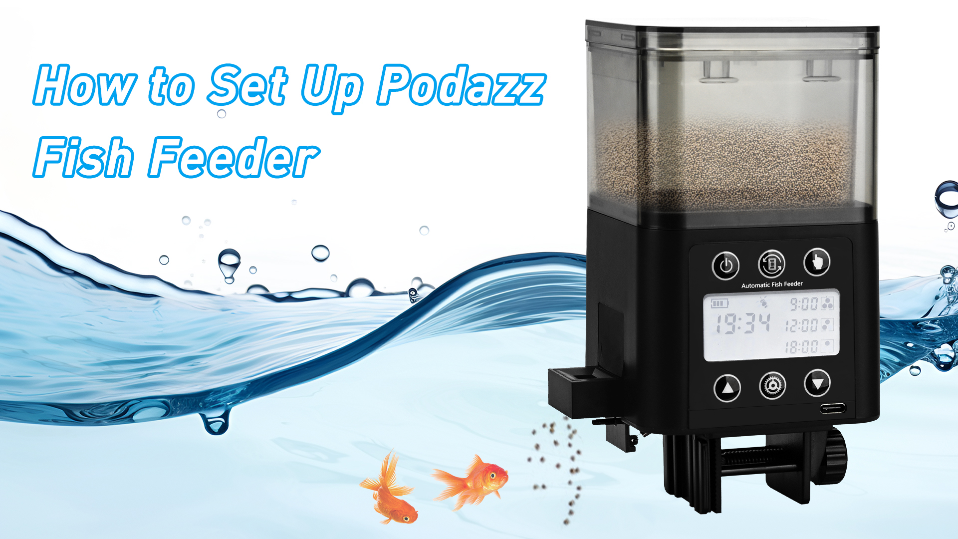 Fish Feeder Petbank Automatic For Aquarium Moisture-Proof And
