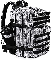 Vista 27 de LHI - Mochila táctica militar para hombres y mujeres, mochila del ejército de 45 l, mochila de asalto de 3 días, mochila grande con sistema Molle