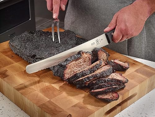 Miniatura 45 de Cuchillo de chef, Mercer Culinary Renaissance, forjado de 8 pulgadas, Cuchillo para pan, de 20.32 cm, 8", Negro