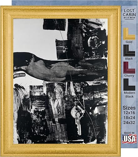Miniatura 10 de Lost Cabin Buffalo II de Robert Rauschenberg  Lienzo en marco biselado dorado  Reproducción de pinturas de obras de arte finas  Póster decorativo
