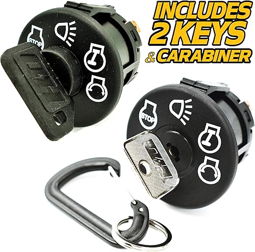 Miniatura 5 de HD Switch Interruptor de encendido de arranque que reemplaza a John Deere L120, L130, G110, 155C, 190C, 92H - Incluye 2 llaves y mosquetón gratis