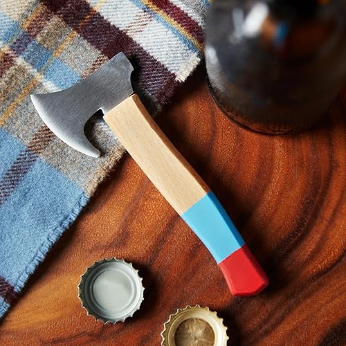 Miniatura 2 de Foster & Rye Abrebotellas de hacha de madera de haya para bebidas, bebidas gaseosas, abridores de cerveza resistentes, herramientas de bar de cocina