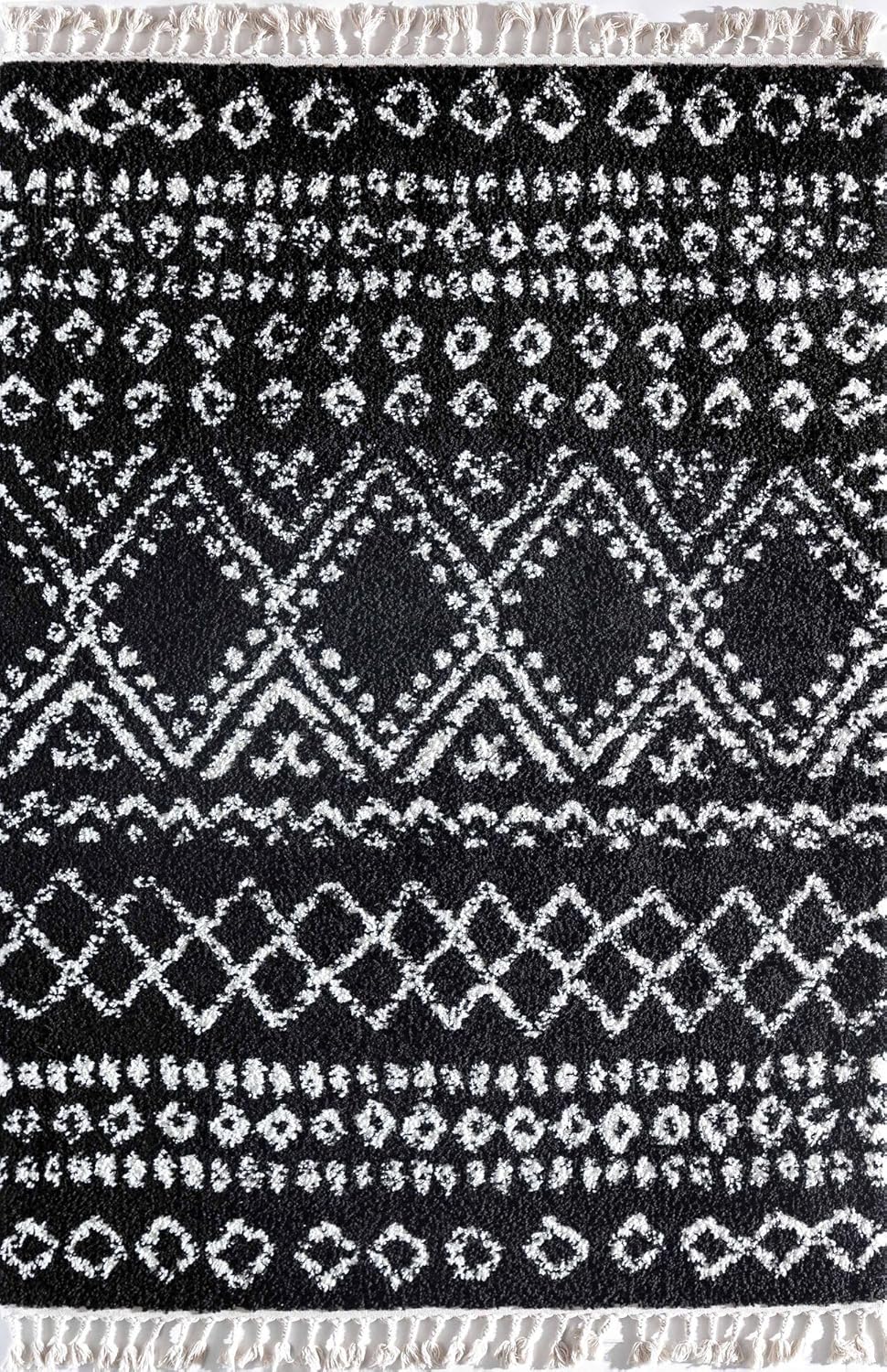 Shadow Gray 8' x 10' Shag Synthetic Area Rug