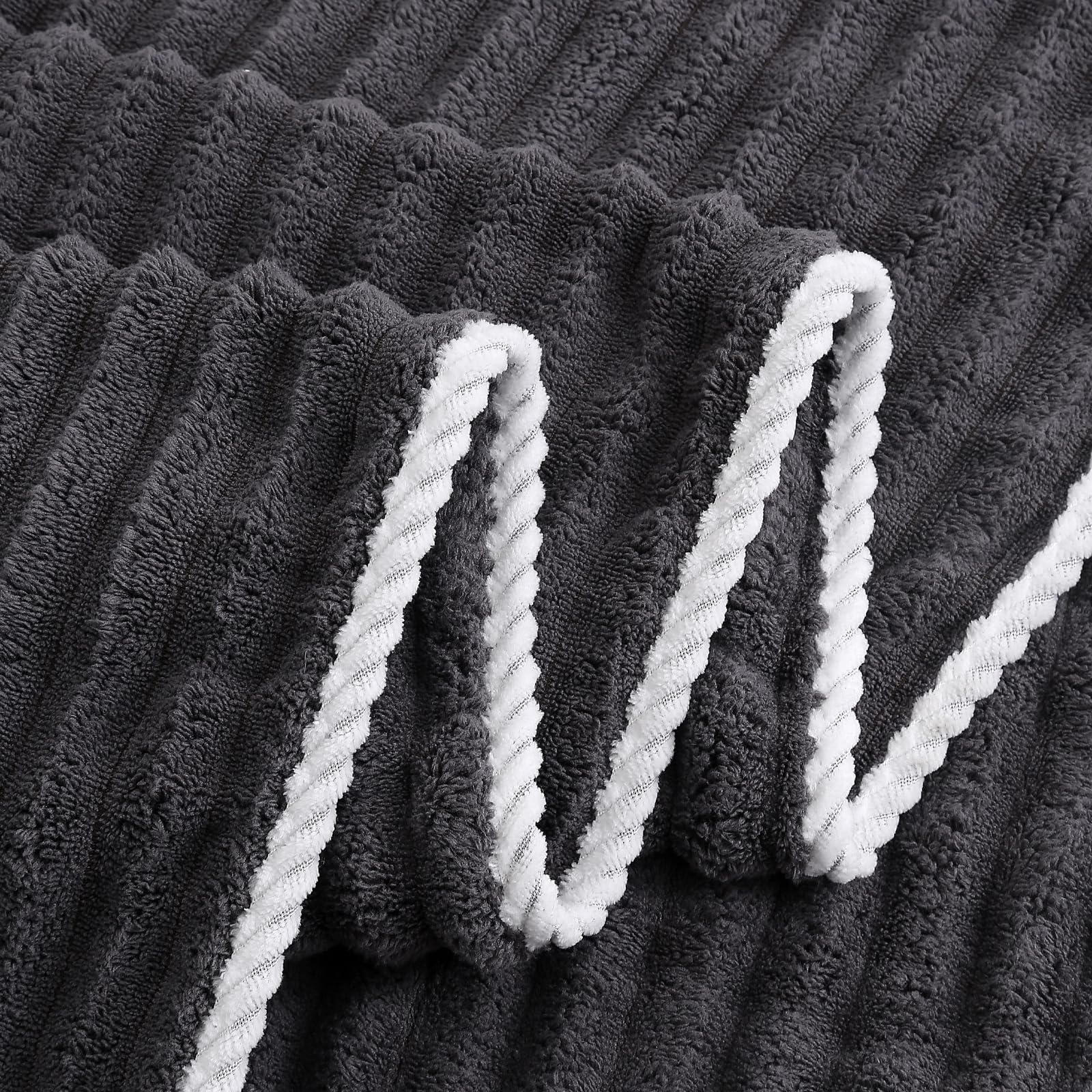Toallas de baño de 40 x 80 pulgadas para adultos, toallas de baño extragrandes de microfibra de lujo para baño, súper suaves, absorbentes, de secado rápido con lazo para colgar (gris carbón, 6