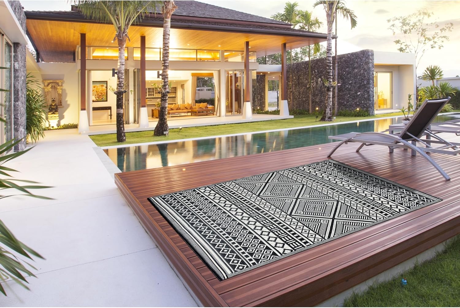 Beverly Rug Reversible Mats Plastic Outdoor Rug for Camping