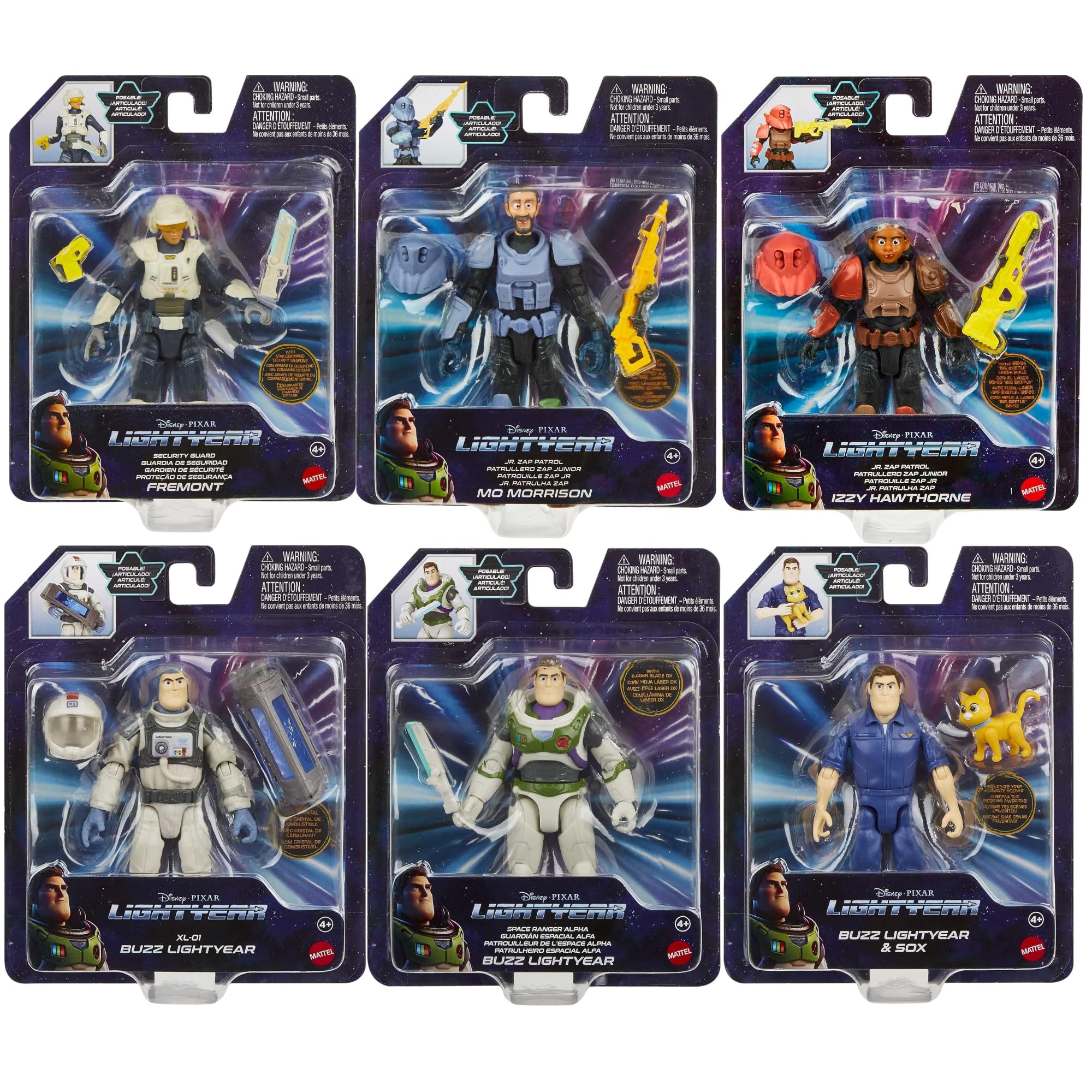 Disney Lightyear Action & Play Figure Sets - (Set of All 6 Action Figures & Accesories)