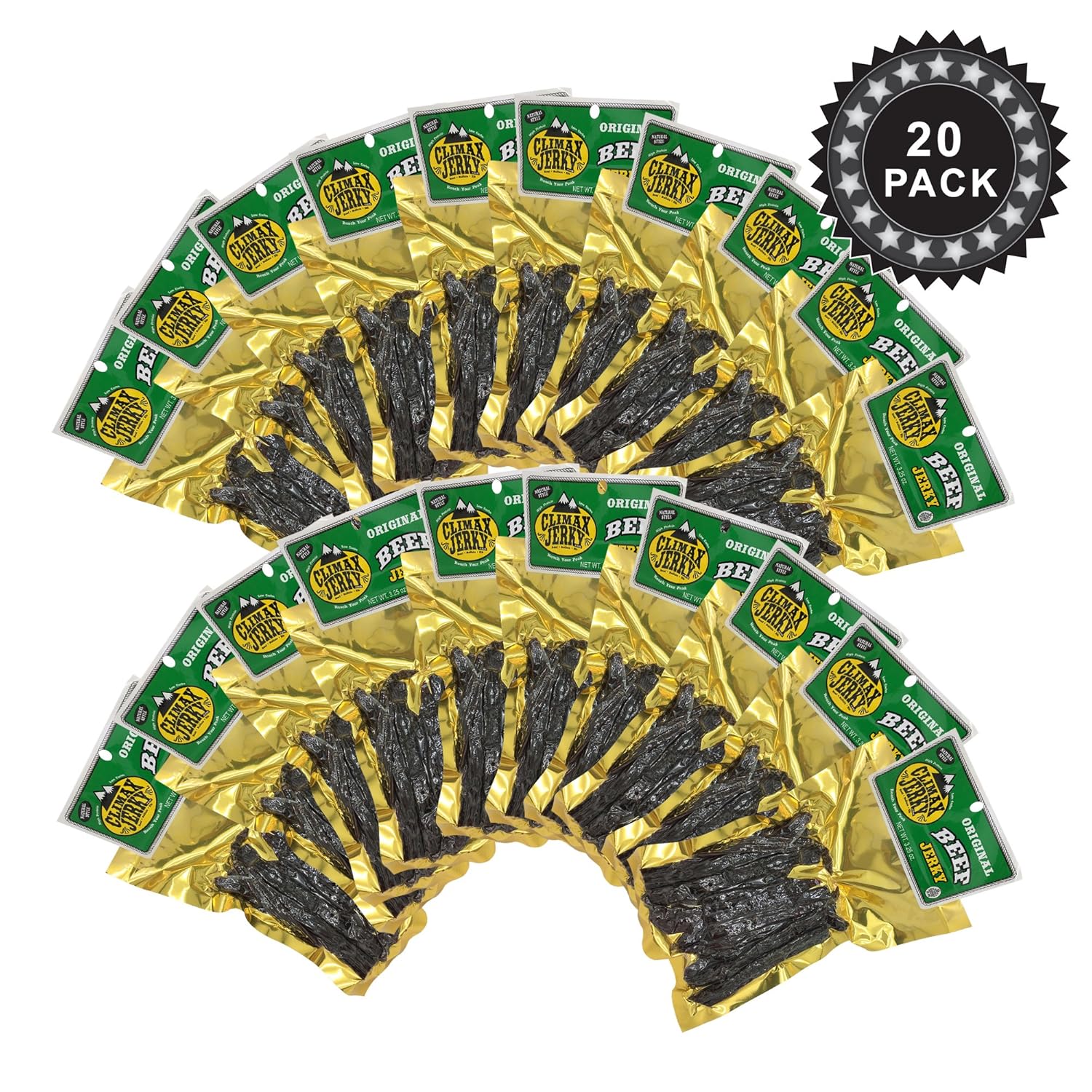 Climax Jerky BEST Premium Thin Cut 3.25 OZ. Oven Roasted