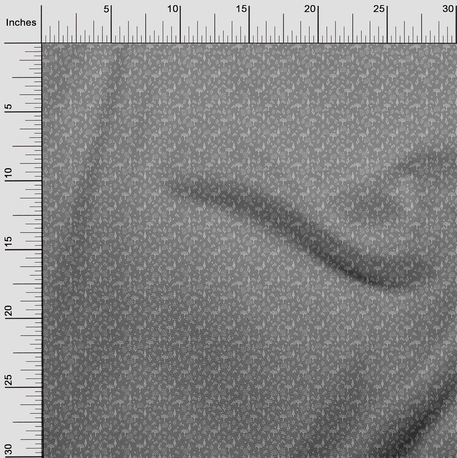 oneOone Cotton Flex Gray Fabric Tree Quilting Supplies Print Sewing Fabric by The Yard 40 Inch Wide-554-12