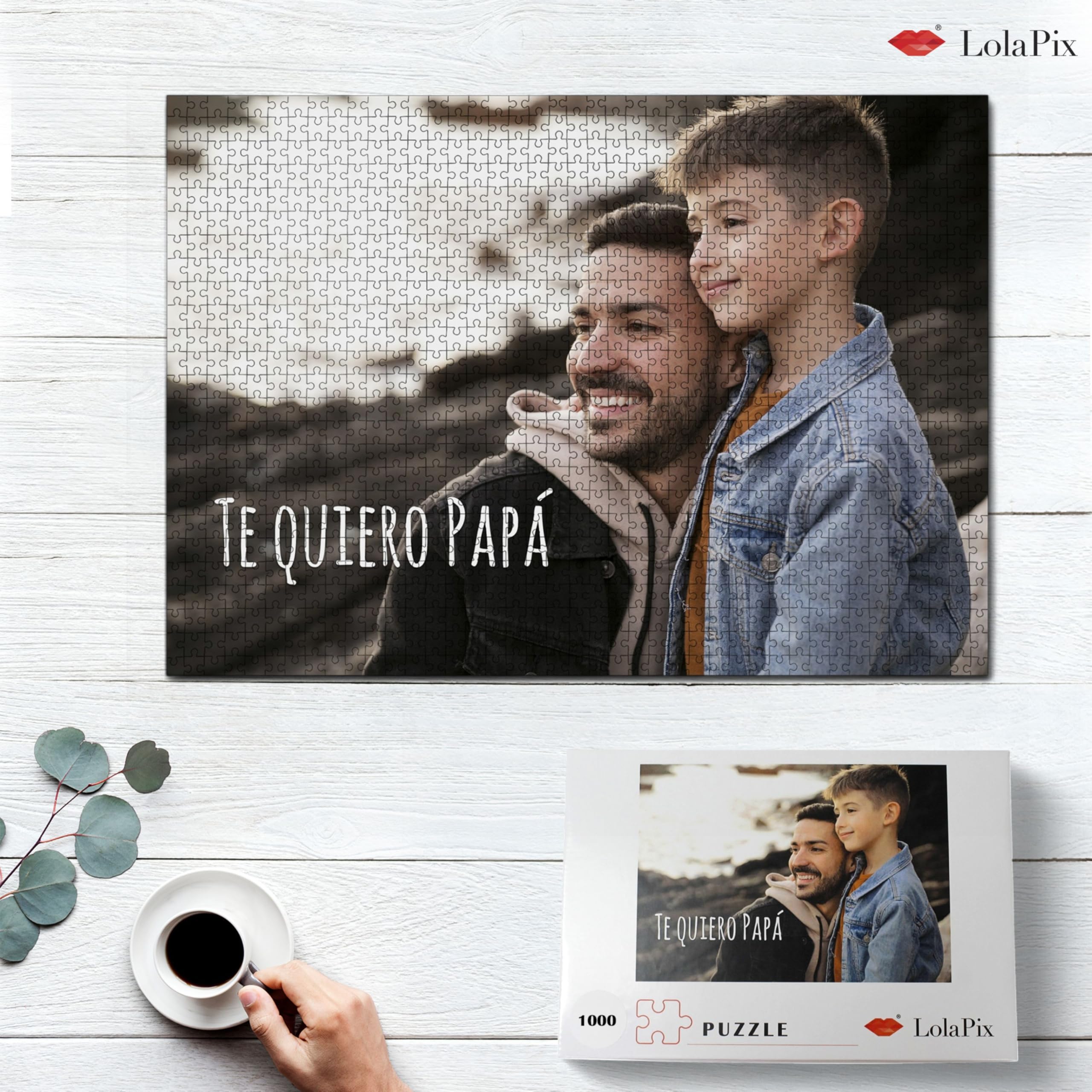 Puzzle Personalizado con Foto 500/1000 Piezas 68x48CM. Puzzles Personalizados con Fotos y Texto. Rompecabezas Personalizado Adultos y Niños. Regalo Día de la Madre. Regalos Originales Mujer y Hombre.
