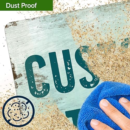 Miniatura 1207 de My Sign Center - Letrero personalizado, 11 colores de fuente, 13 estilos de fuente, 4 opciones de agujero, 22 tamaños, 8 x 32 pulgadas, sin óxido,