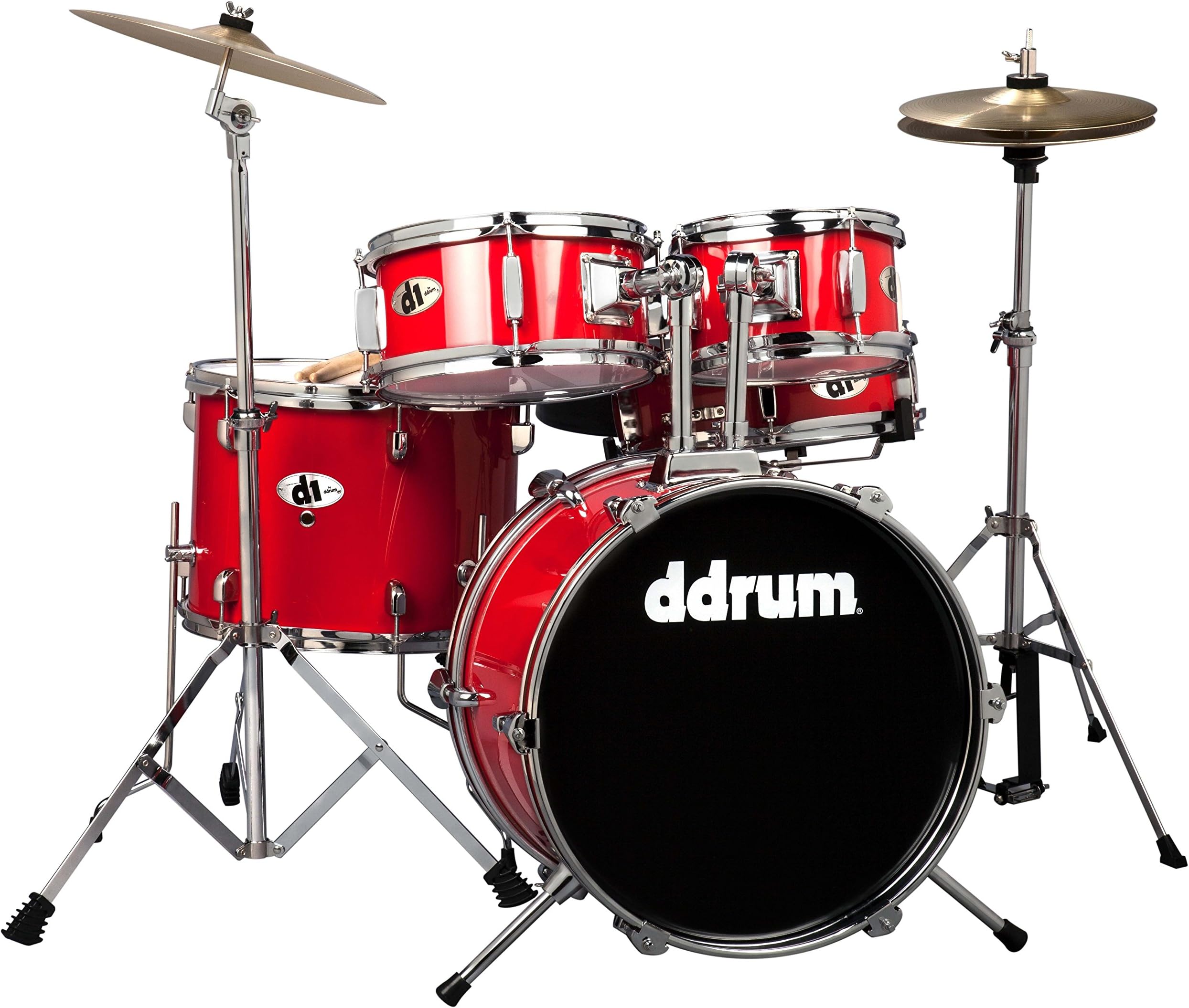 ddrum D1 CRD D1 Junior Drum Set 5 Piece, Candy Red