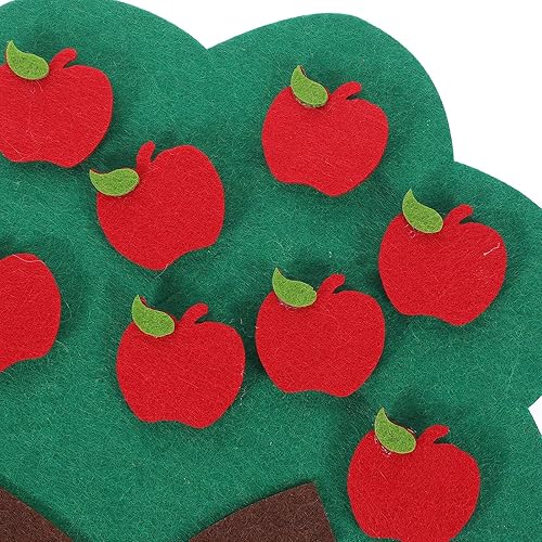 Miniatura 7 de Números de fieltro tablero de árbol suma resta juegos de matemáticas enseñanza jardín de infantes Juguete de conteo de números de manzano juego de