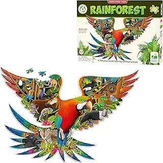 The Learning Journey Wildlife World Rainforest Puzzle | 200-Piece Shaped Jigsaw | Educational Puzzle for Kids 5-12 | Eco-F...