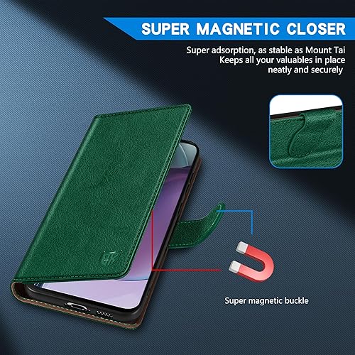 Miniatura 3 de ZZXX Motorola - Funda tipo cartera para Moto G Stylus 5G (2023) con bloqueo RFID, ranura para tarjetas, función atril, magnética, de piel, plegable,