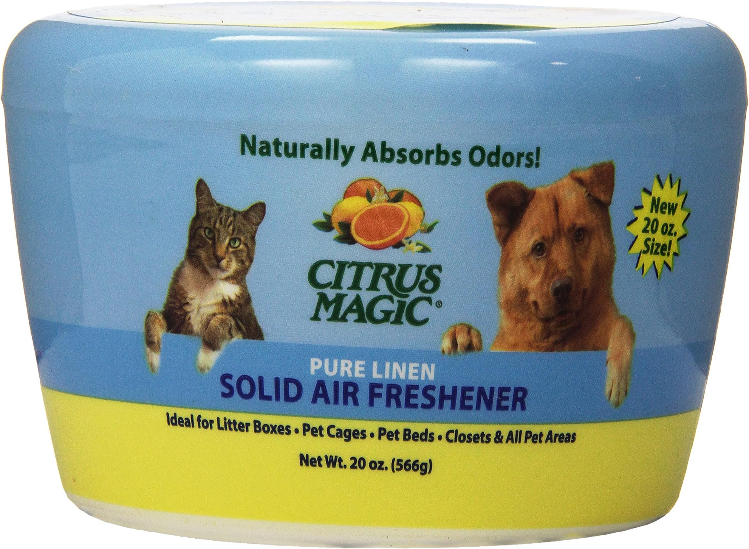 Pet Odor Absorbing Solid Air Freshener, Pure Linen, 20-Ounce