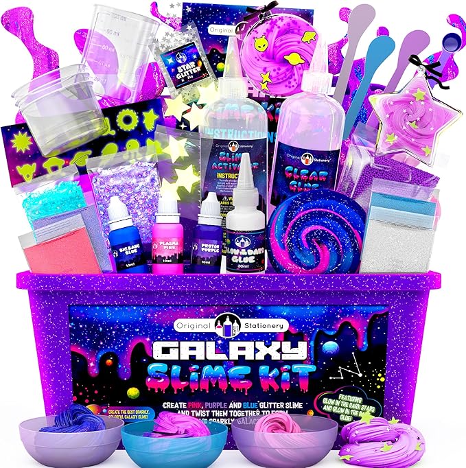 Original Stationery Galaxy Slime Kit with Glow in The Dark Glue