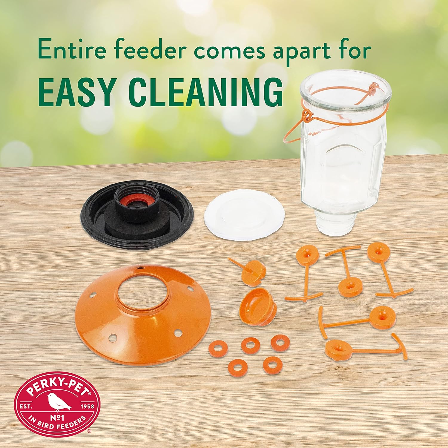 Perky-Pet 9113-2 Top-Fill Glass Oriole Feeder – 22 Oz