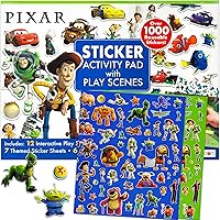Vista 3 de Disney Pixar - Juego de libros de calcomanías para niños, paquete de 3 libros de calcomanías gigantes con más de 3000 calcomanías
