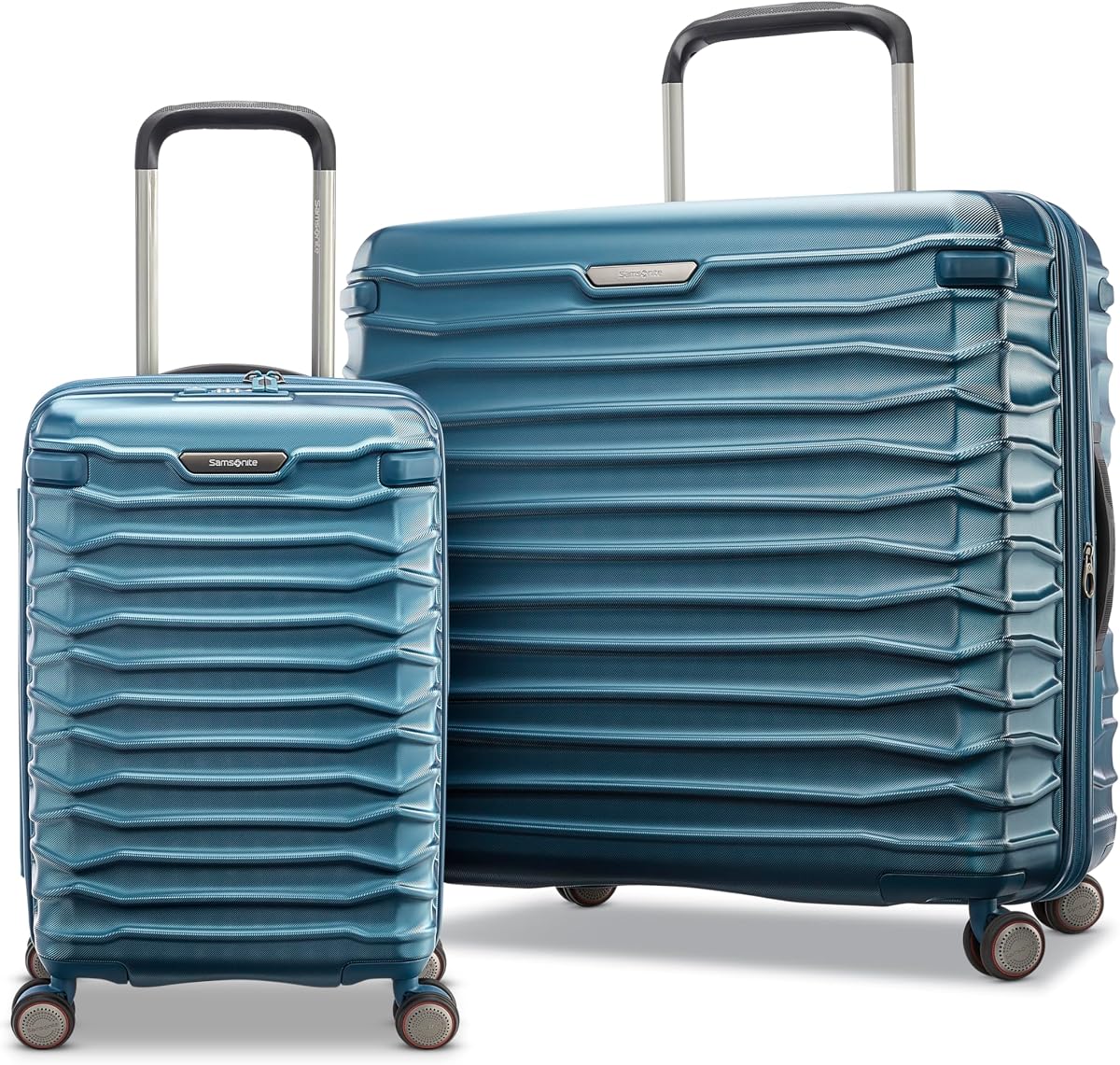 Stryde 2 Hardside Expandable with Double Spinner Wheels, 2PC SET (22X14X9/LG), Deep Teal