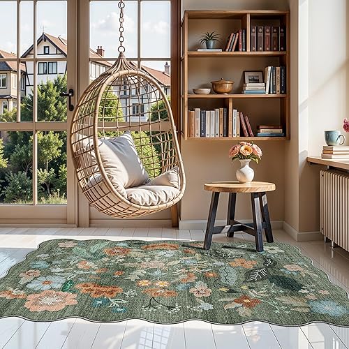 Miniatura 601 de Alfombra lavable para pasillo y de cocina, alfombra de entrada, vintage, suave para el suelo, alfombra antideslizante para interiores, para baño