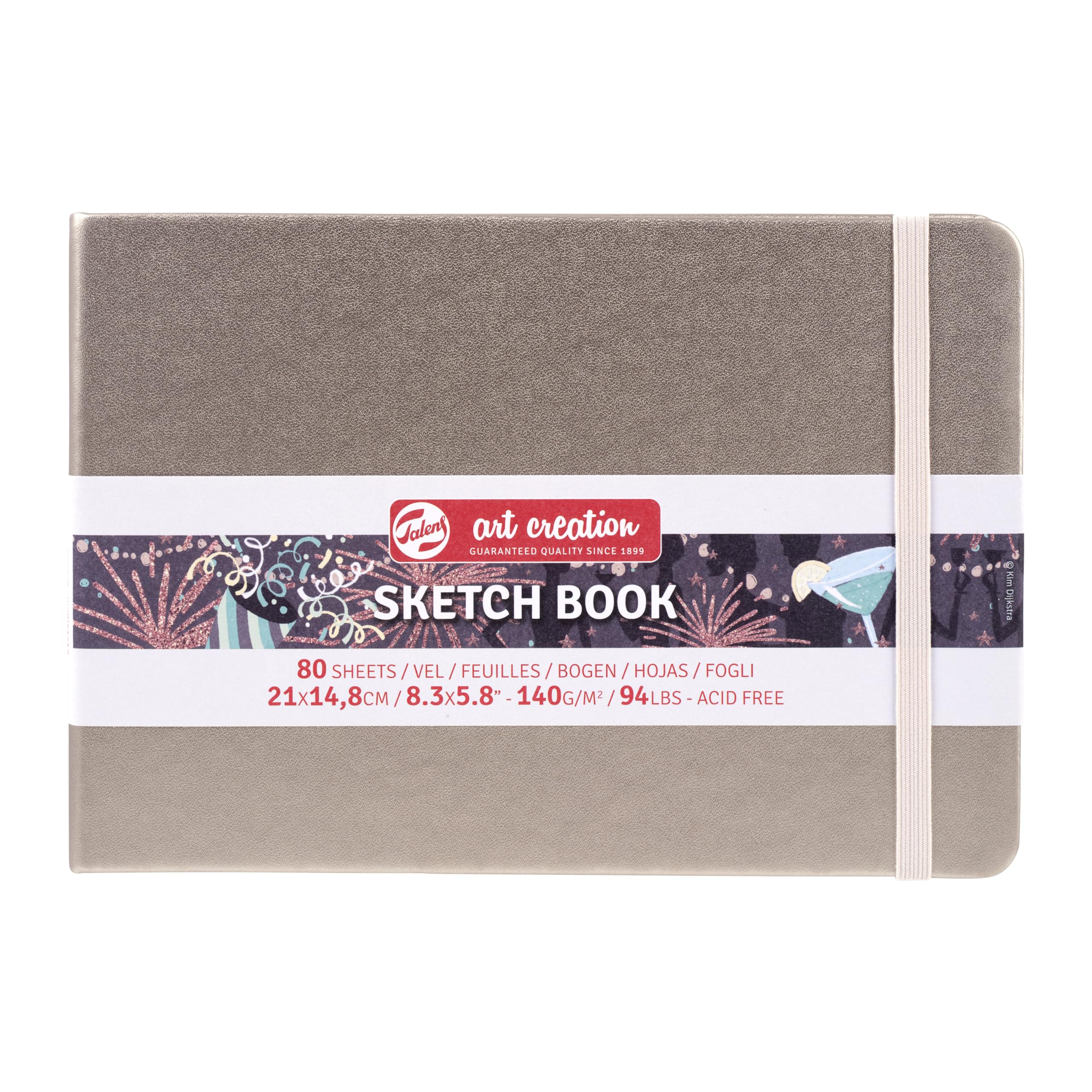 Talens Art Creation Sketchbook 80 Sheets, 21 cm x 15 cm, Pink Champagne