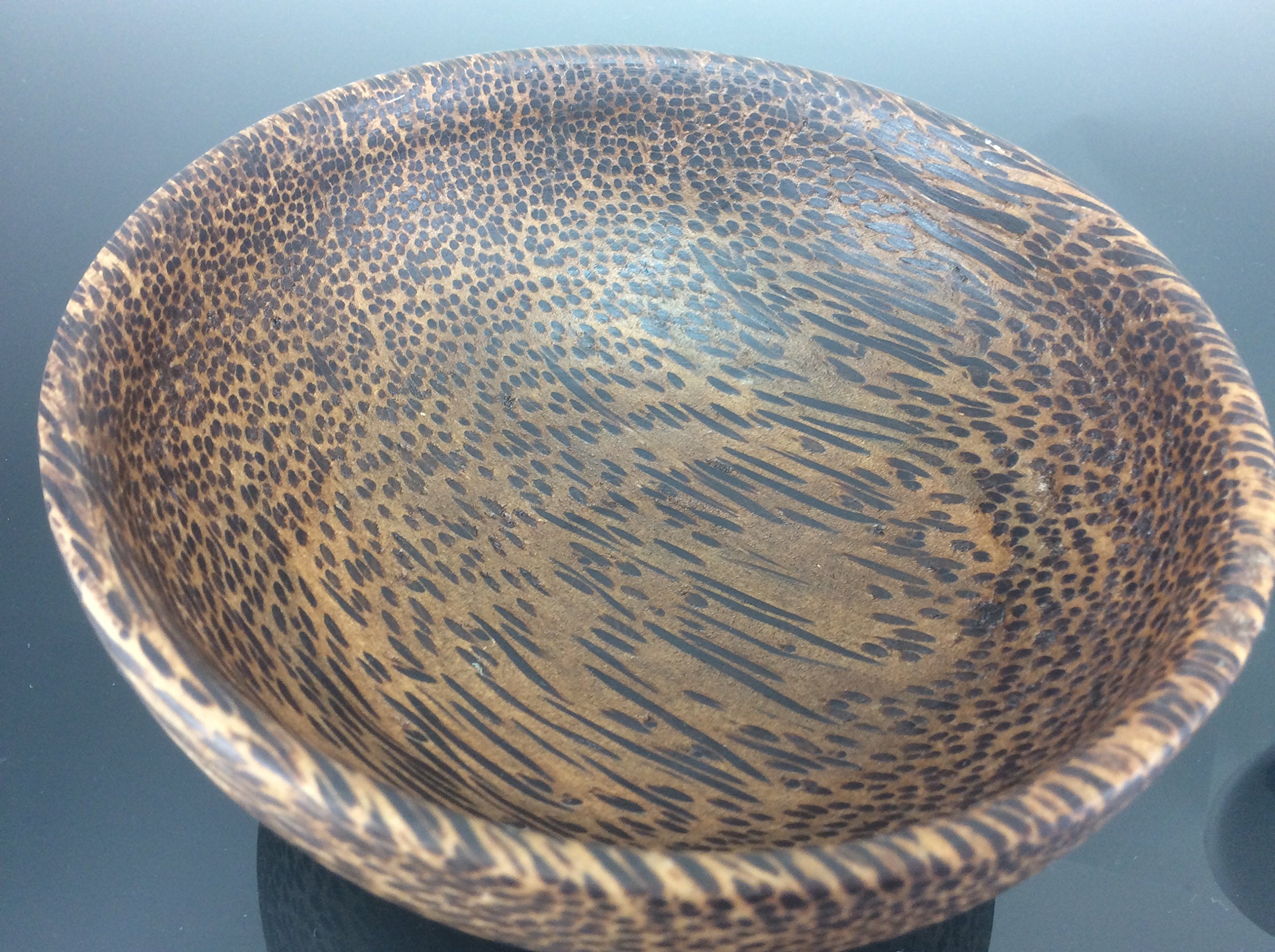 perfect2desire Rice Bowl Soup Bowl 6 Inches Black Wood Handmade Wooden Utensil Palm Wood Soup Rice Serving Bowl Restaurant Round Wooden Handcraft Serving