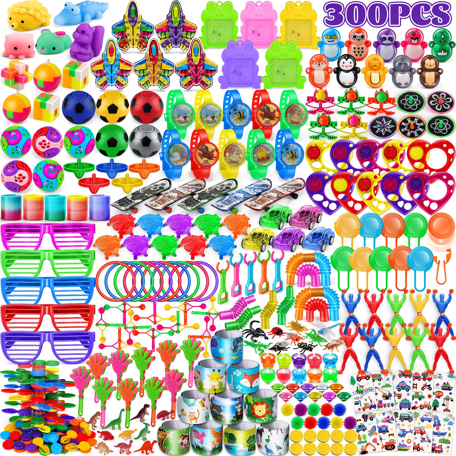 nicknack Gadget Compleanno Bambini, Regalini Premi Carnevale Fine Festa Compleanno bambini invitati 300 Pezzi
