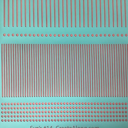 Syn's #14 - Serigrafía geométrica de rayas y puntos para manualidades de arcilla polimérica + medios mixtos