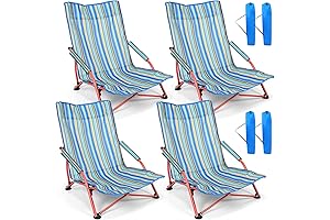 Short Beach Chairs Provide Comfort for Adults