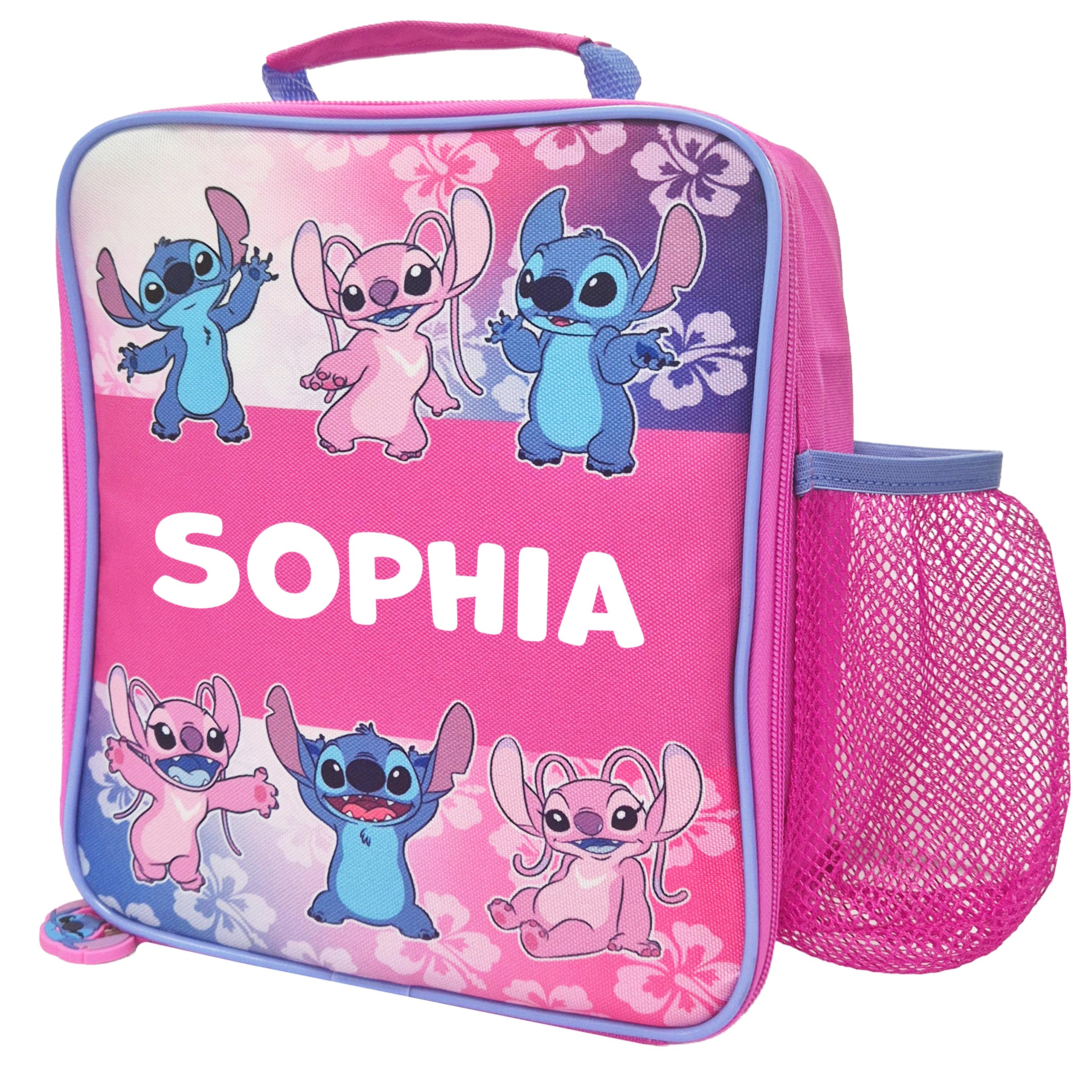 Disney Lilo & Stitch Kids Lunch Bag Personalised Lunch Box Girls School (Stitch Lunch Bag)