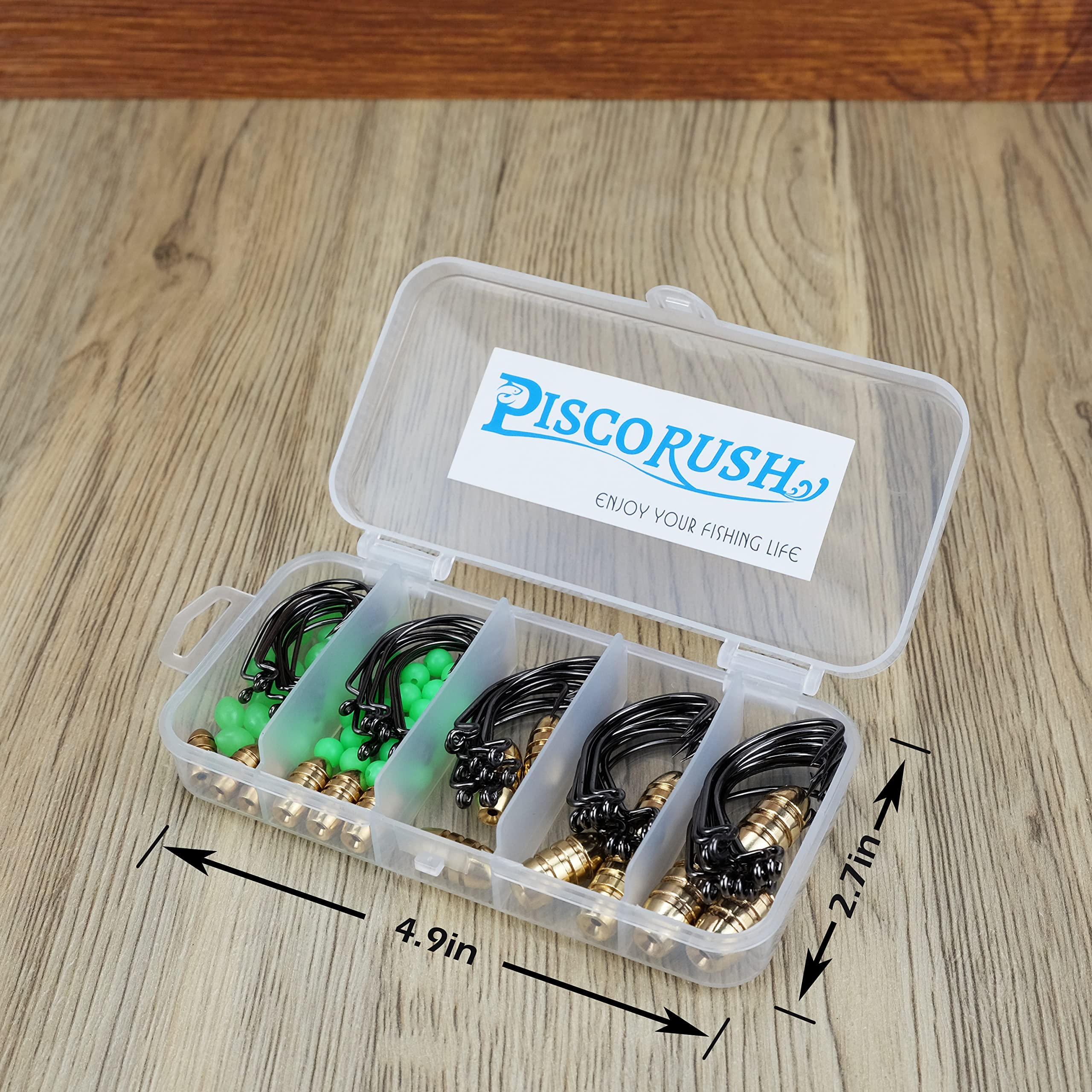 Lot De 10 Hameçons Plombs Lestés - Pour Pêche Eau Douce Et Eau Salée, Tailles 6# à 3/0#, Plombs 1g à 14g