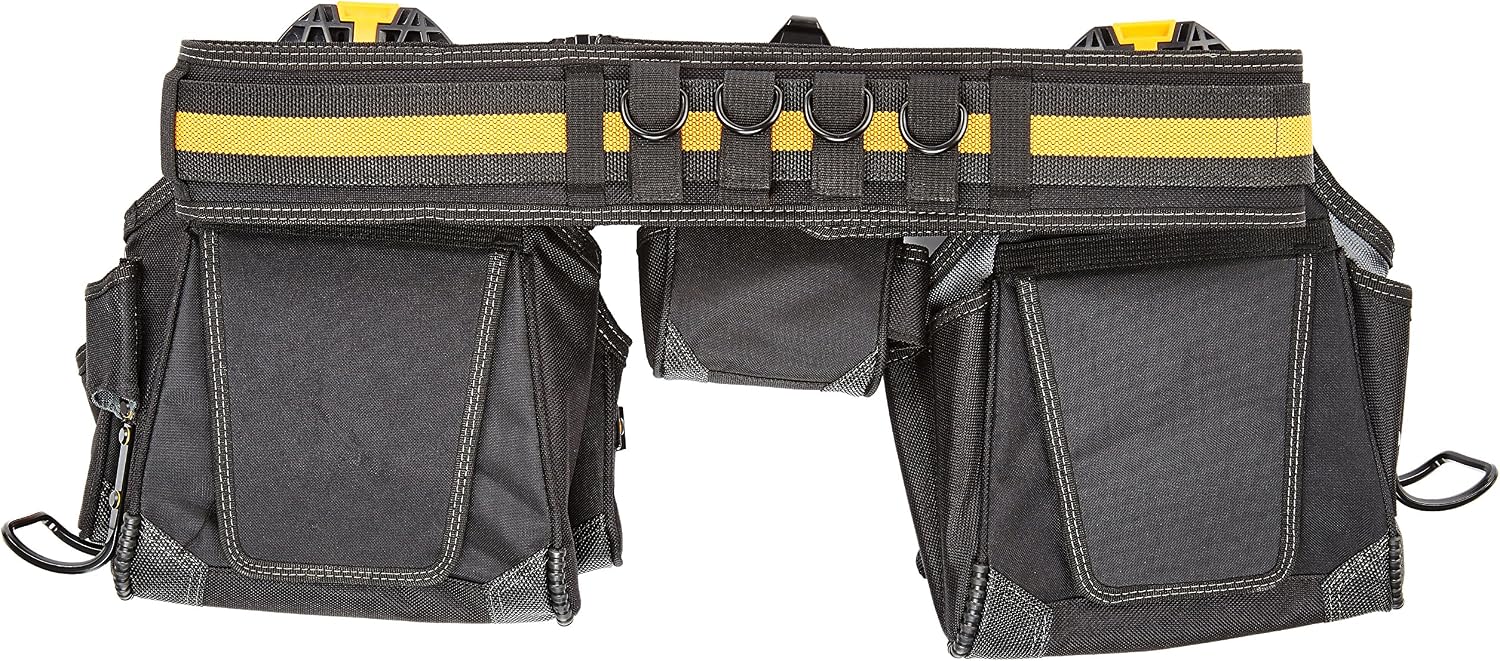 TOUGHBUILT TOU-CT-101-4 4pc Contractor Tool Belt Set, Black, Small
