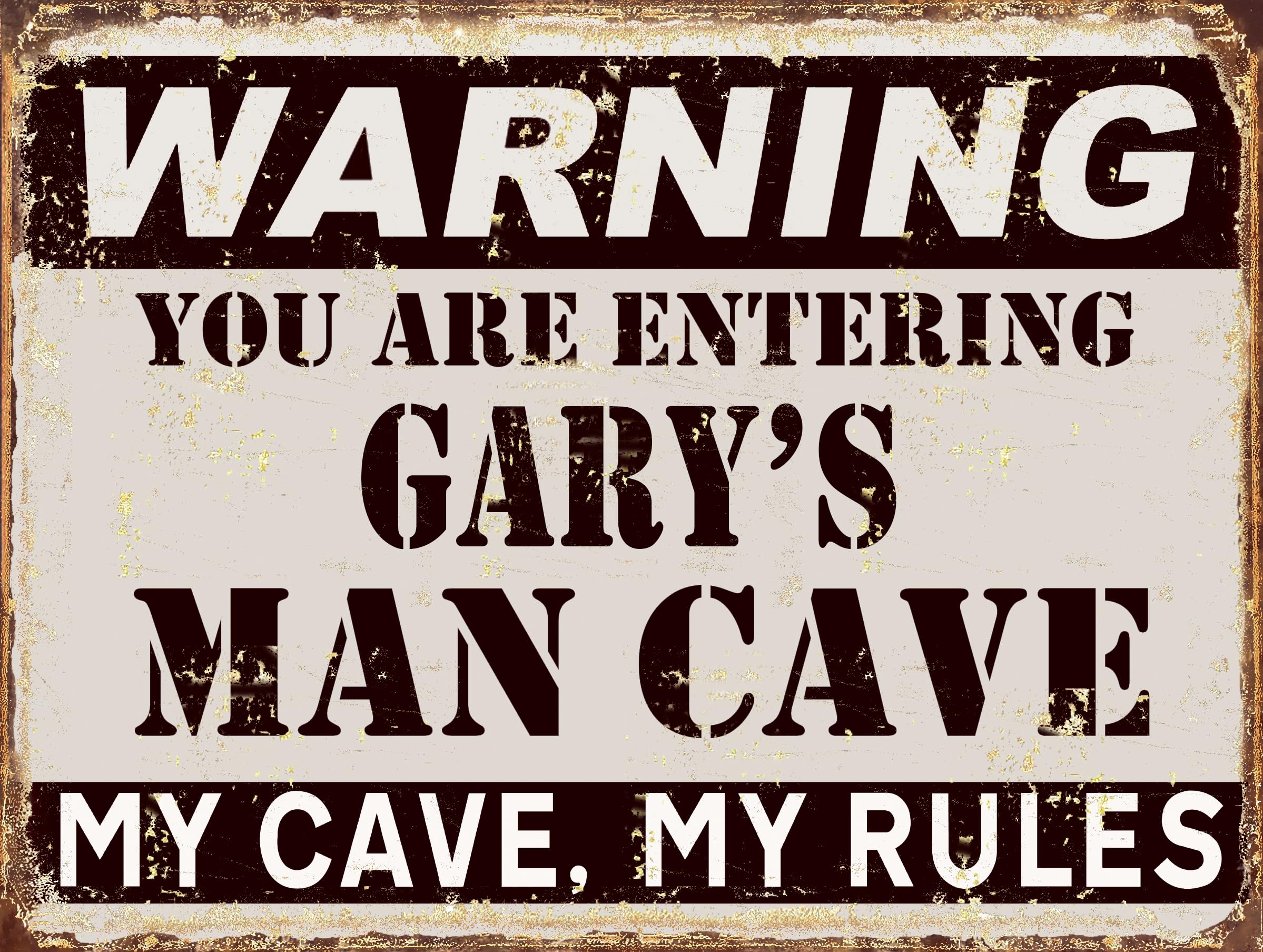Shawprint Limited Gary's Man Cave Metal Retro Sign (Gary's)