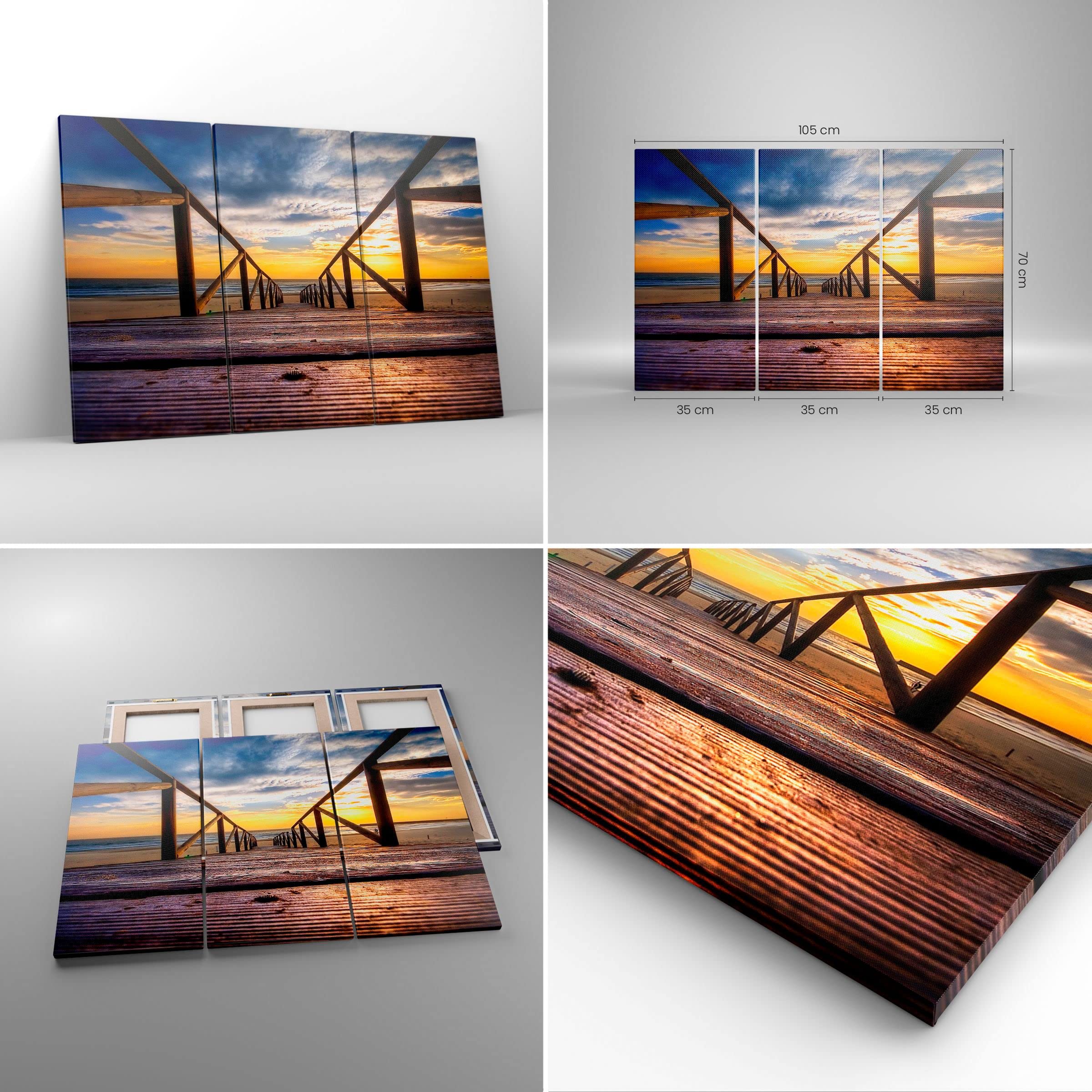 Deco Cadre Décoration Salon Plage Palmiers Rio De Janeiro Moderne Impression Sur Toile 120x80cm Image Tableau Decoration Murale Chambre Horizontal Art Wall Tableaux Decoratifs Muraux AA120x80-5375