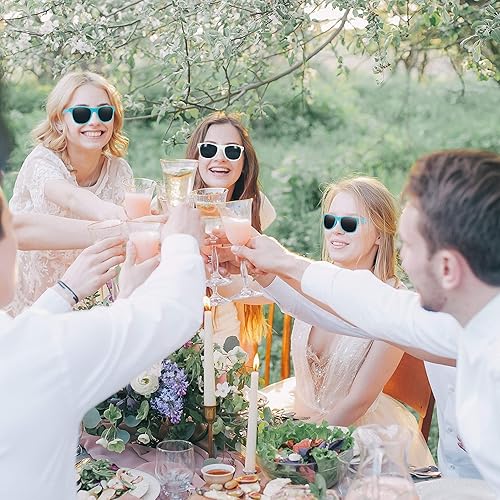 Miniatura 6 de LADY&HOME Paquete de 10 lentes de sol para despedida de soltera, dama de honor y novia para fiesta de novia, despedida de soltera, boda (azul)