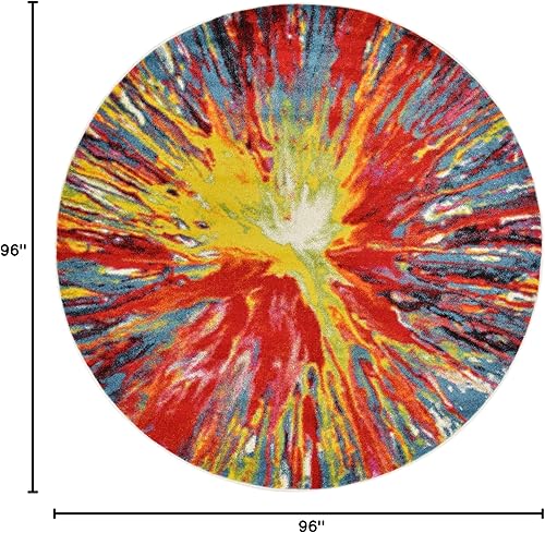 Miniatura 2 de Unique Loom colección Lyon - Alfombra abstracta y moderna, Polipropileno, Multiazul marino.
