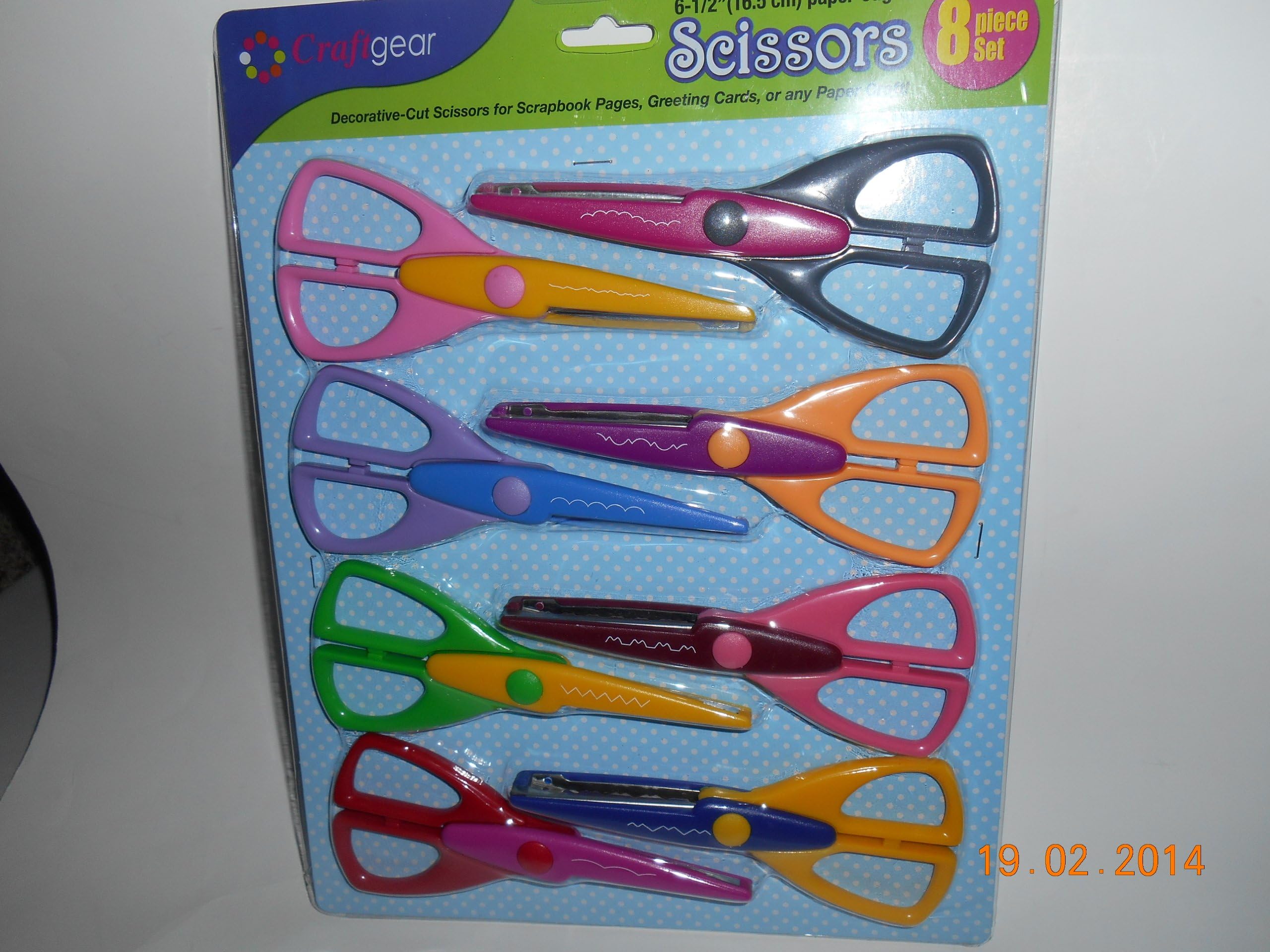 Decorative-Cut Scissors for Scrapbook Pages, Greeting Cards, or any Paper Craft! 8 piece Set