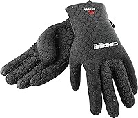 Cressi High Stretch 5-Finger Neoprene Diving Gloves - Thermal Protection, Non-Slip Grip for Scuba, Snorkeling, Spearfishing - Designed in Italy
