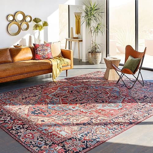 Artistic Weavers Alfombra de área, 2 pies con 3 pulgadas x 3pies con 9 pulgadas, color rojo brillantetrigo.