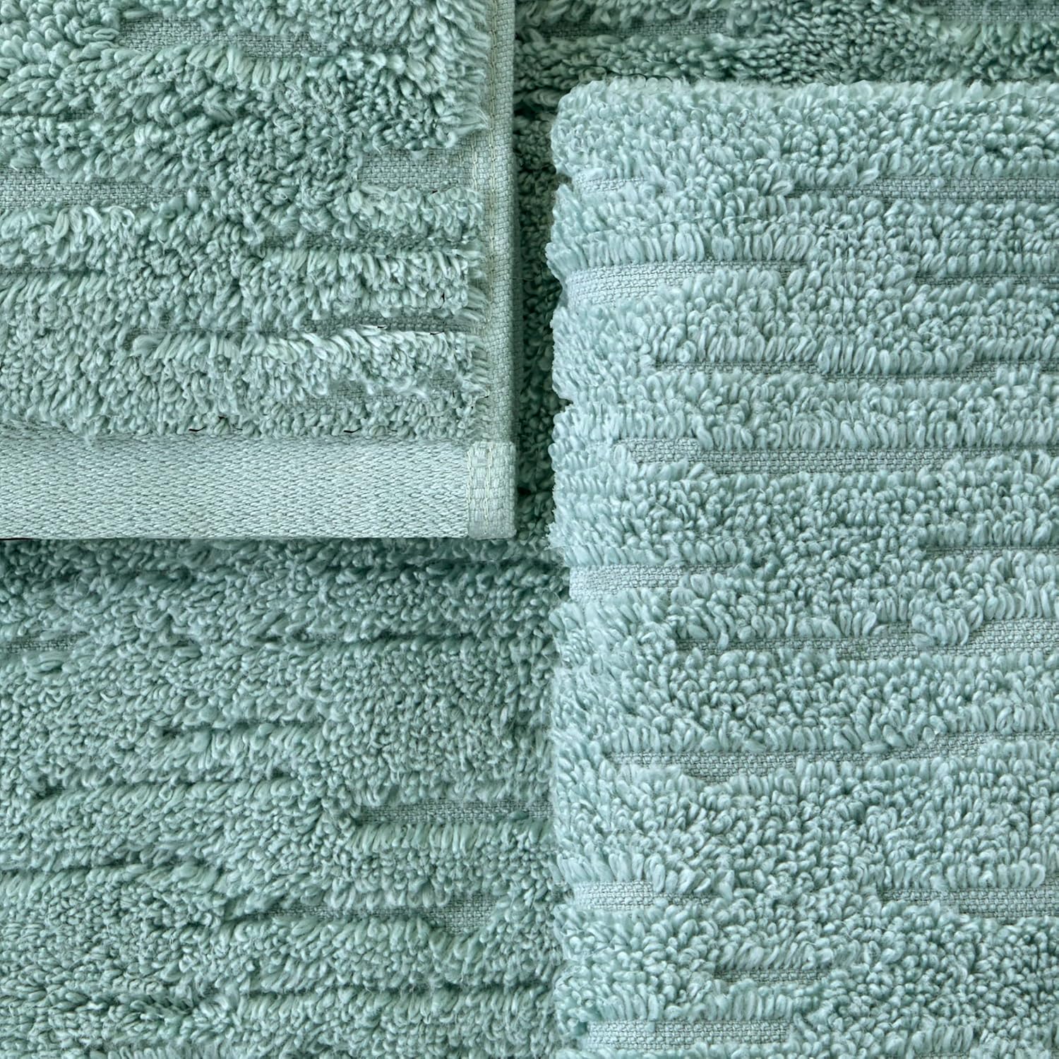 SKL Home CloudSoft Cotton Luxury Hand Towel 2pc Set for Bath/Kitchen/Bar & Gift, Teal - Image 2