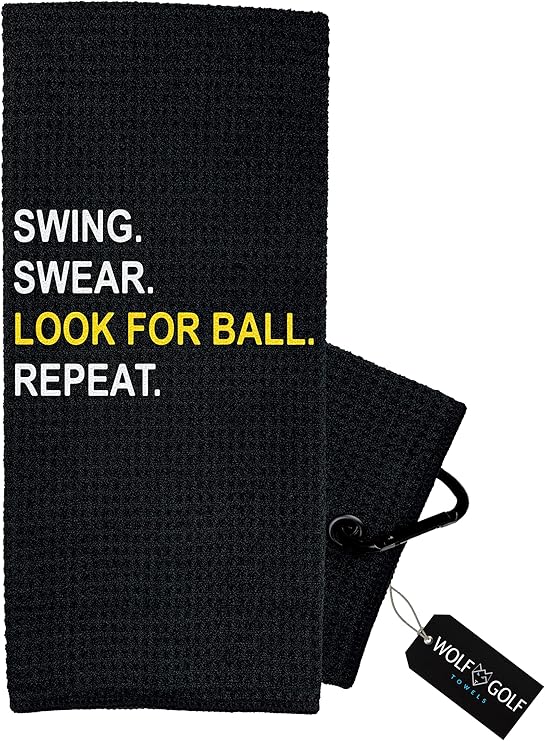Review Wolf Golf Towels – Funny Golf Towel – Golf Gifts for Men or Women – Embroidered Golf Towels for Golf Bags with Clip – Swing Swear Repeat Review Wolf Golf Towels – Funny Golf Towel – Golf Gifts for Men or Women – Embroidered Golf Towels for Golf Bags with Clip – Swing Swear Repeat