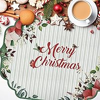 CREARREDA Tovagliette all'Americana Natalizie Set di 4 tovagliette colazione in PVC