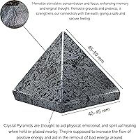 Vista 99 de Amazing Gemstone Amethyst Pyramid Crystal Healing Stones - 2" Great Pyramid Figurine of Natural Stone Pyramid for Meditation, Reiki, Chakra