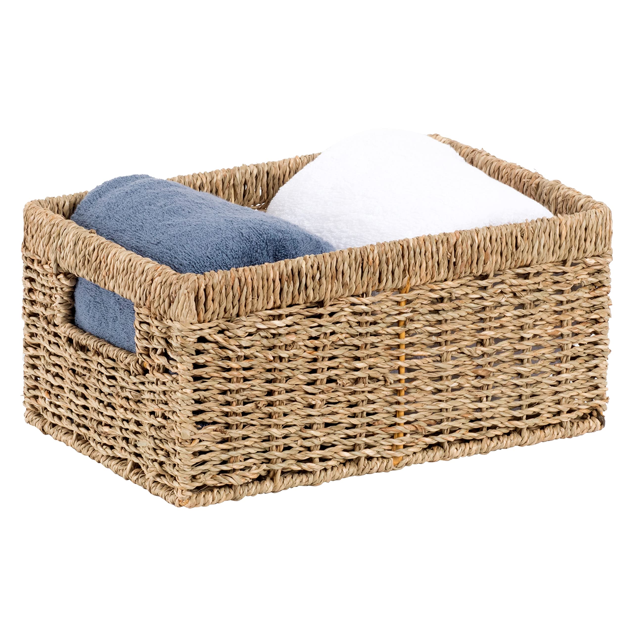 CENBOSS Woven Storage Baskets (Seagrass, Medium, 1PC)