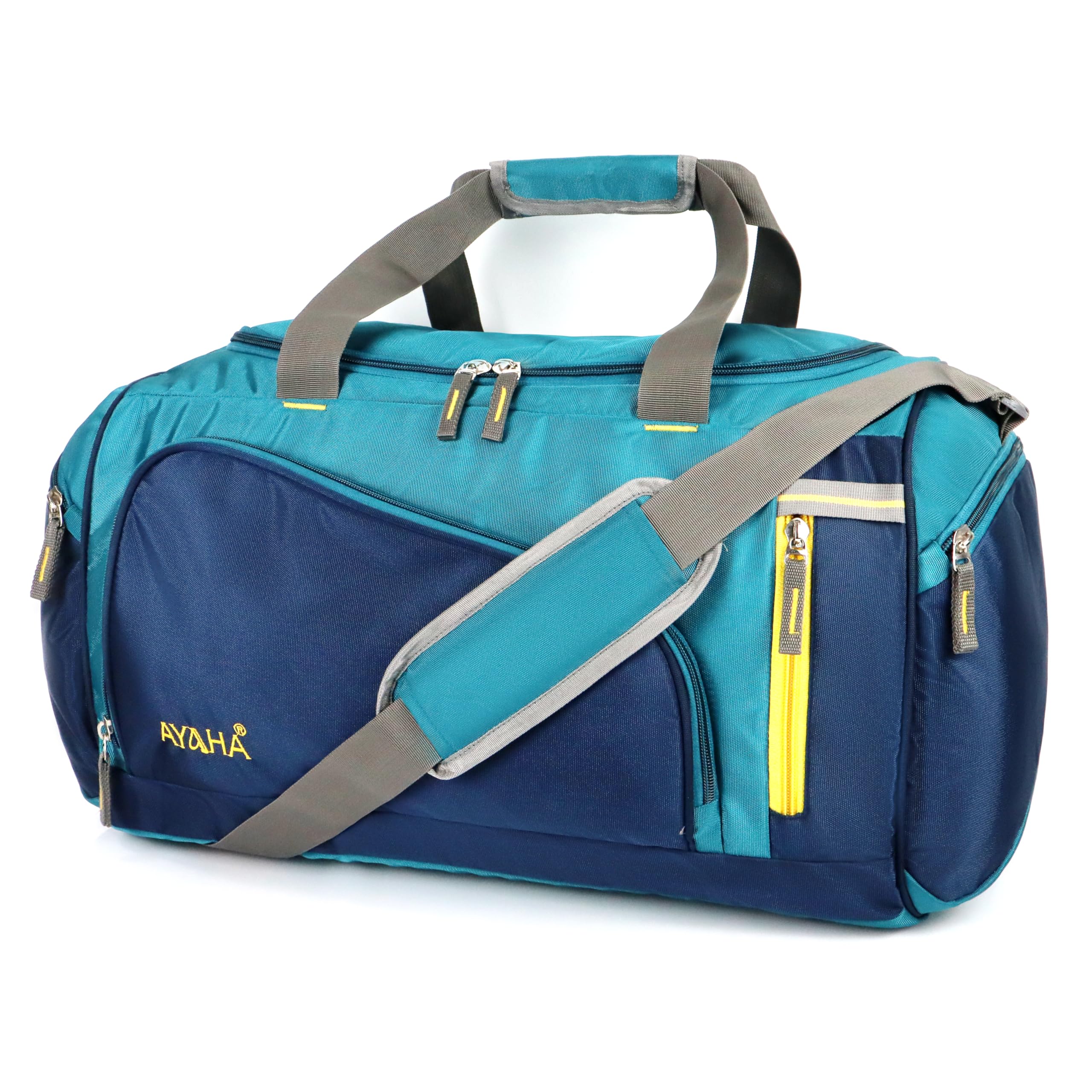 travel bag, weekender duffle bag, luggage bag for travelling, cabin bag with adjustable long strap, multi pockets & light weight to carry (50x25x28cm) 35 litres