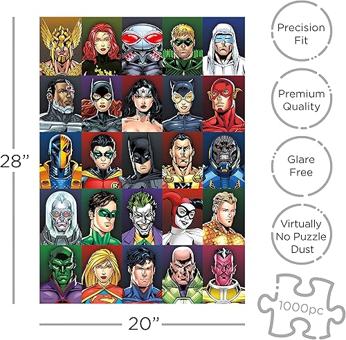 Miniatura 2 de AQUARIUS DC Comics Puzzle Cast Faces (rompecabezas de 1000 piezas) – Mercancía y coleccionables con licencia oficial de DC Comics – Sin