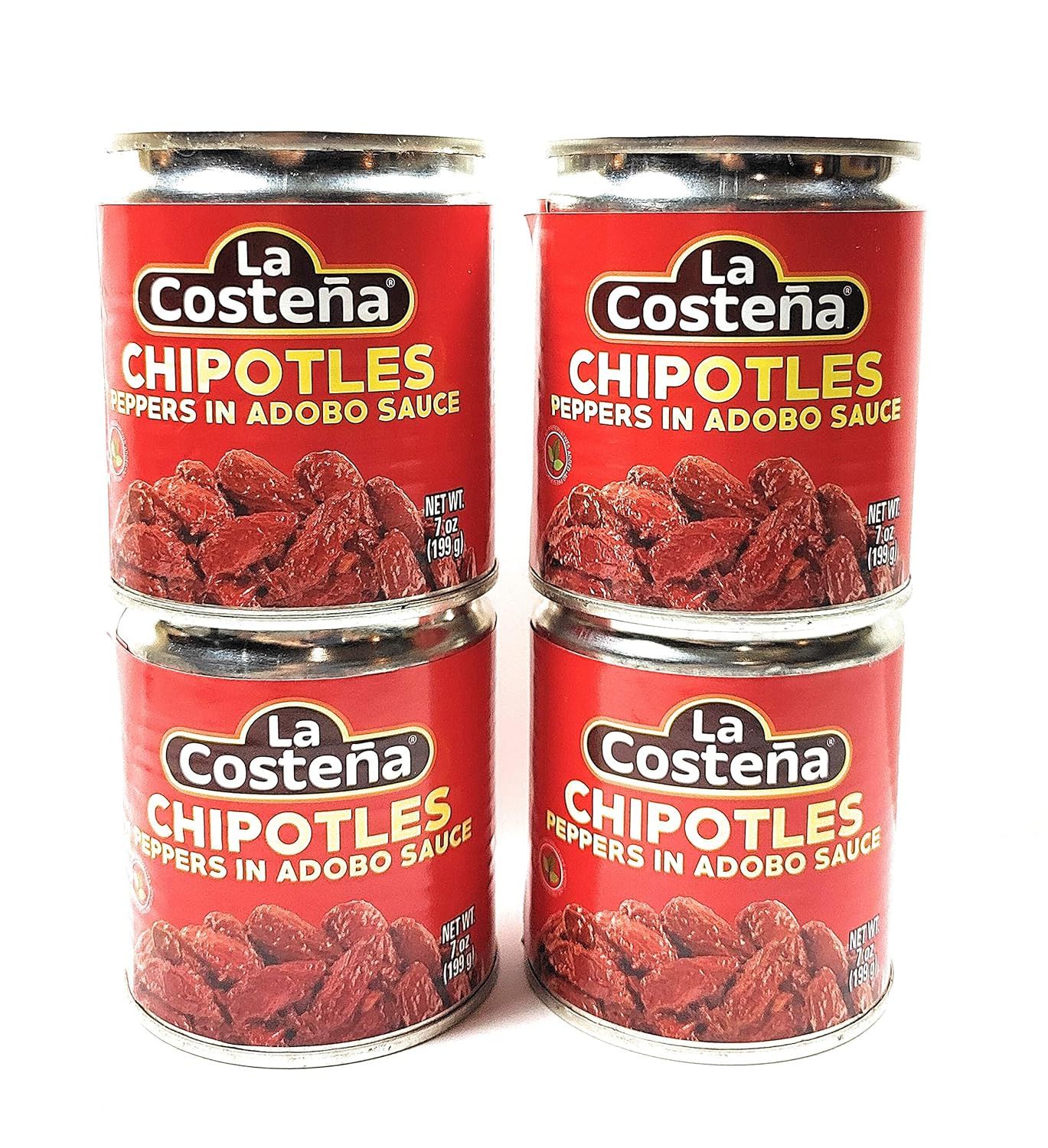 La Costena Chipotle Peppers in Adobo Sauce 7oz. Cans (4 Pack)